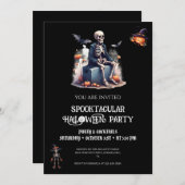 Halloween-feestuitnodiging, spookachtige Schattige Kaart (Voorkant / Achterkant)