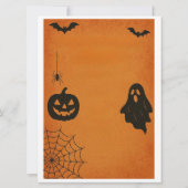 Halloween-feestuitnodiging | Spooky pictogrammen (Achterkant)