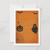  Halloween-feestuitnodiging | Spooky pictogrammen Bedankkaart (Achterkant)