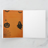  Halloween-feestuitnodiging | Spooky pictogrammen Bedankkaart (Binnen)