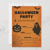  Halloween-feestuitnodiging | Spooky pictogrammen Feestdagenkaart (Voorkant)