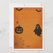  Halloween-feestuitnodiging | Spooky pictogrammen Feestdagenkaart (Achterkant)