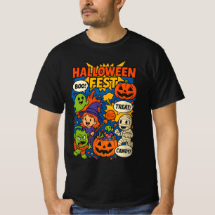 Halloween Fest Comic Retro Kleding Unisex Unique T-shirt