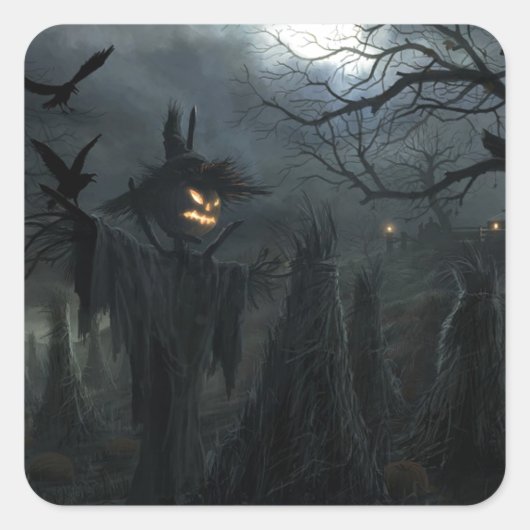 Halloween Field of Death Vierkante Sticker (Voorkant)