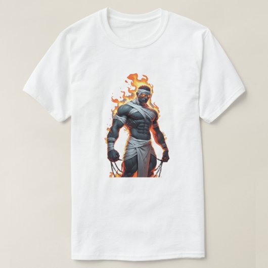 Halloween Fiery Mummy T-Shirt (Design voorkant)