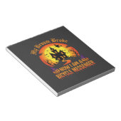 Halloween Fiets Boodschappenheks Bezem Gebroken De Notitieblok (Schuin)