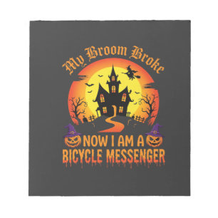 Halloween Fiets Boodschappenheks Bezem Gebroken De Notitieblok
