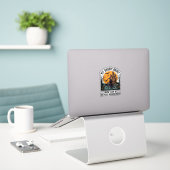 Halloween Fietspostbode Grappige Heks Bezemsloeg Sticker (Laptop op bureau)