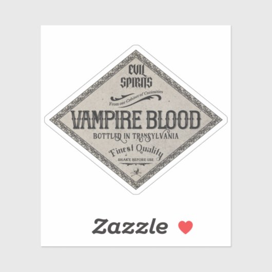 Halloween Fijnste Vampier Bloed Magie Toverdrank Sticker (Vel)