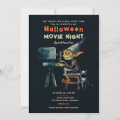 Halloween Film Night Gremlin Zwart Kat Zwart Chic Kaart (Voorkant)