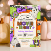 Halloween Film Night Scary Achtertuin Verjaardag Kaart