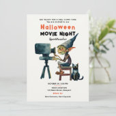 Halloween Film Night Spooktacular Gremlin Kat Kaart (Staand voorkant)