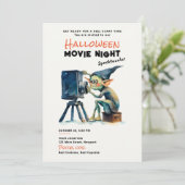 Halloween Film Night Spooktacular Groene Gremlin Kaart (Staand voorkant)