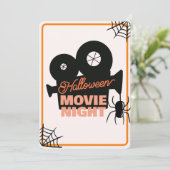 Halloween Film Night Spooky Schattig Kinder Kaart (Staand voorkant)