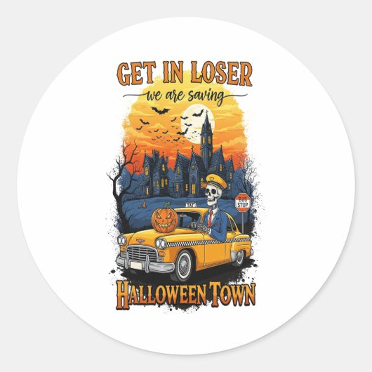  Halloween film Ronde Sticker (Voorkant)