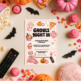 Halloween Filmnacht Slapavond Kaart