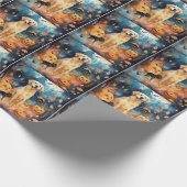 Halloween Fins lup met pompoenen eng Cadeaupapier (Hoek)