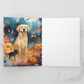 Halloween Fins lup met pompoenen eng Kaart (Binnen)