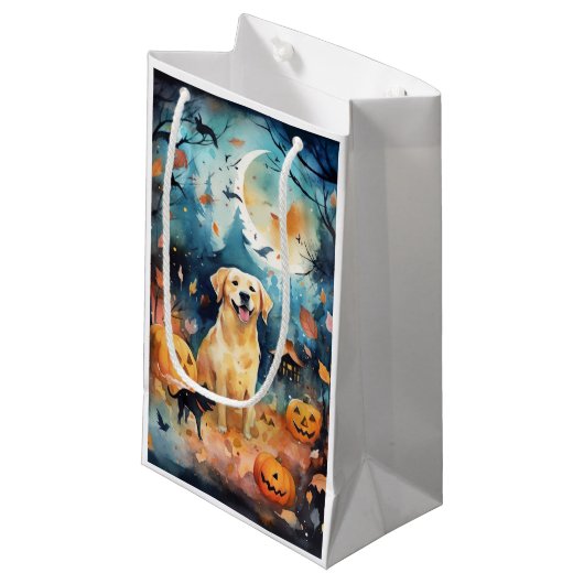 Halloween Fins lup met pompoenen eng Klein Cadeauzakje (Voorkant Gekanteld)