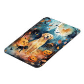 Halloween Fins lup met pompoenen eng Magneet (Linkerzijde)