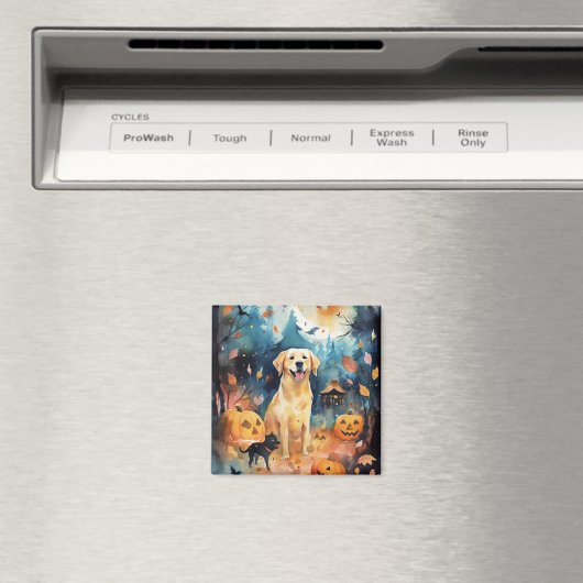 Halloween Fins lup met pompoenen eng Magneet (Insitu (Vaatwasser))