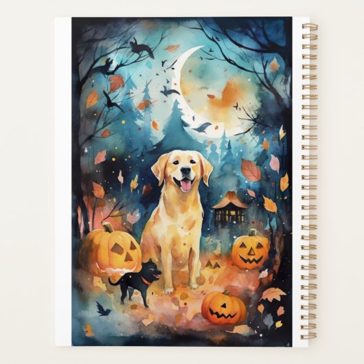 Halloween Fins lup met pompoenen eng Planner (Achterkant)