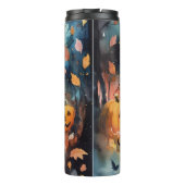 Halloween Fins lup met pompoenen eng Thermosbeker (Achterkant)