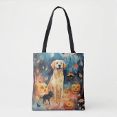 Halloween Fins lup met pompoenen eng Tote Bag (Voorkant)