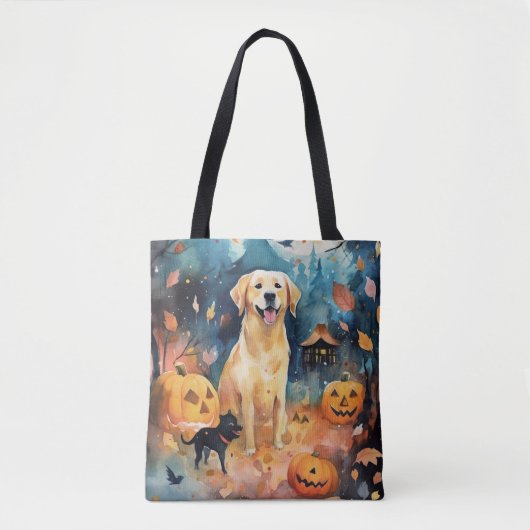 Halloween Fins lup met pompoenen eng Tote Bag (Voorkant)