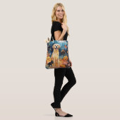 Halloween Fins lup met pompoenen eng Tote Bag (Op model)