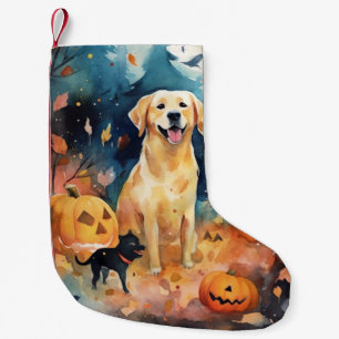 Halloween Finse Lappund Met Pompoenen Eng Kleine Kerstsok