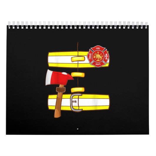 Halloween Firefighter Costume Fan Mannen Vrouwen Kalender (Hoes)
