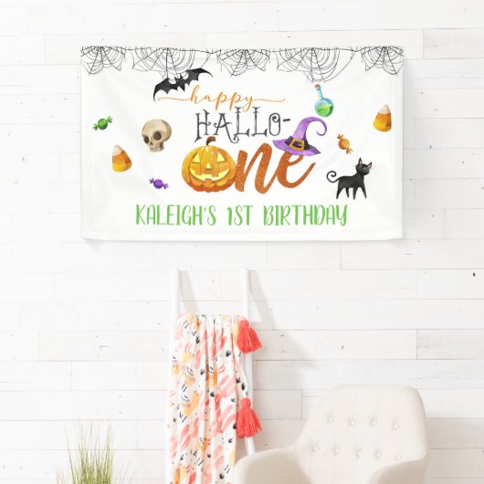Halloween First Birthday Banner (Insitu)