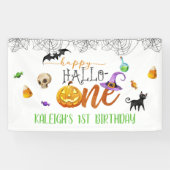 Halloween First Birthday Banner (Horizontaal)