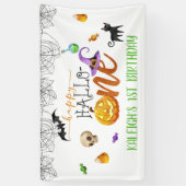 Halloween First Birthday Banner (Verticaal)