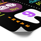 Halloween First Birthday chalkboard-teken Poster (Hoek)