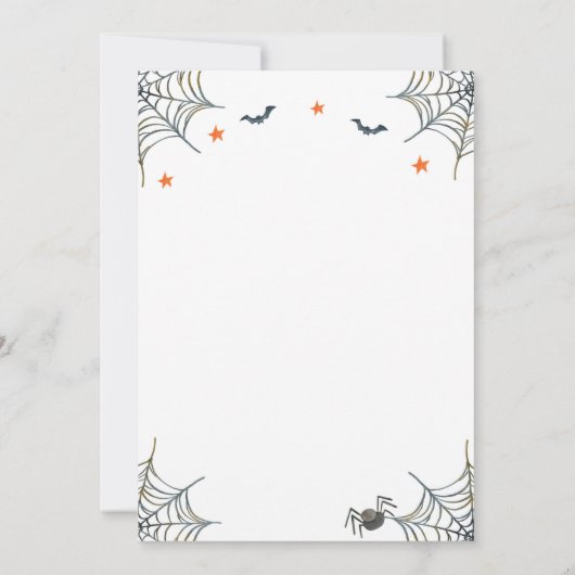 Halloween First Birthday Kaart (Achterkant)