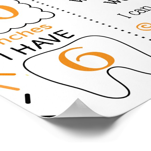 Halloween First Birthday Milestone-teken Poster (Hoek)