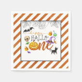 Halloween First Birthday Party Napkin Servet (Voorkant)