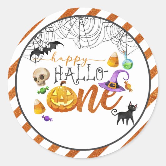 Halloween First Birthday Sticker (Voorkant)