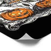 Halloween Fish Skeleton Funny Spooky Fish Bone Gra Poster (Hoek)