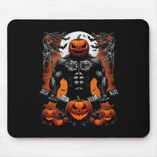 Halloween Fitness Skeleton Workout - Funny Gym Hal Muismat (Voorkant)