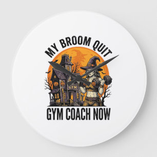 Halloween Fitness Trainer Heks Pompoen Workout Gr Grote Klok