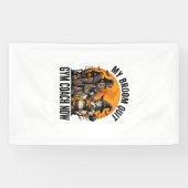 Halloween Fitness Trainer Heks Pompoen Workout Gr Spandoek (Horizontaal)