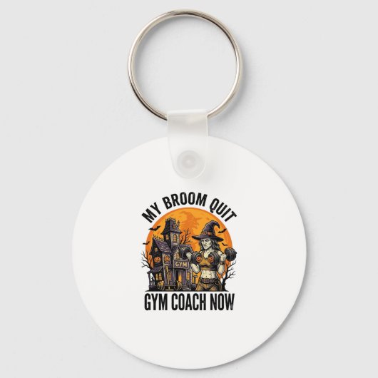Halloween Fitness Trainer Hekspomp Work-out Gr Sleutelhanger (Voorkant)