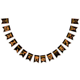 Halloween flags hanging for october night party vlaggetjes