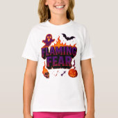 Halloween Flaming Angst Kleding Spooky Outfit T-shirt (Voorkant)