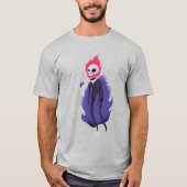 Halloween Flaming Skull T-shirt (Voorkant)