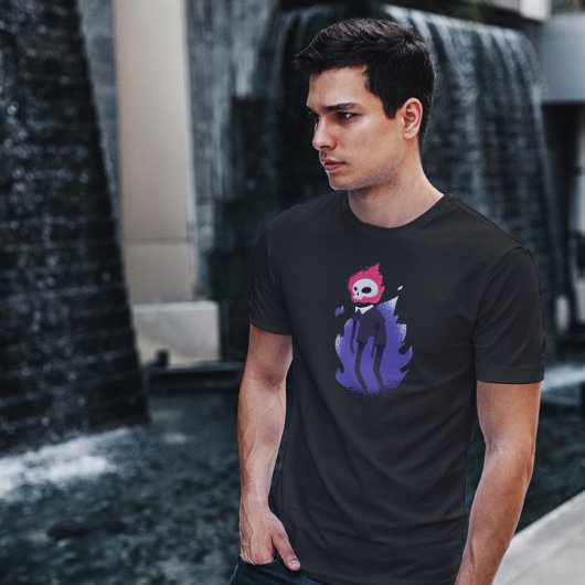 Halloween Flaming Skull T-shirt