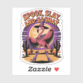 Halloween Flamingo Humor  Sticker (Vel)